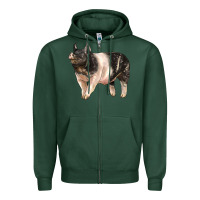 Sports Green hampshire pig Zipper Hoodie - LillyAllenDesigns