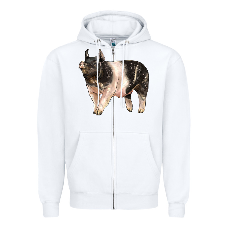 Hampshire Pig Zipper Hoodie by LillyAllenDesigns | Teevron