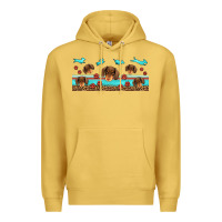 Antique Gold dachshund wiener dog Premium Hoodie - Jasminsmagicworld