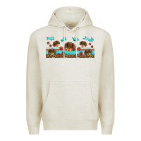 Oatmeal Heather dachshund wiener dog Premium Hoodie - Jasminsmagicworld