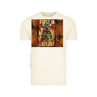 First In Last Out Firefighter Vintage Tee | Teevron