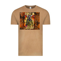 Vintage Camel first in last out firefighter Vintage Tee - AdoDesignShop