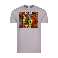 Vintage Zinc first in last out firefighter Vintage Tee - AdoDesignShop
