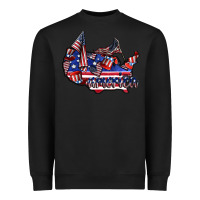 Black america Heavyweight Sweatshirt - CowhideDigitalArt