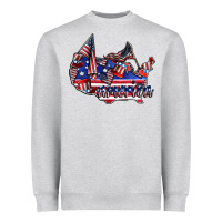 Heather Grey america Heavyweight Sweatshirt - CowhideDigitalArt