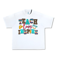 White teach love inspire Urban Heavy Tee - AdoDesignShop