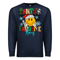 Navy santas favorite boy Premium Sweatshirt - MaliasSmallBusiness