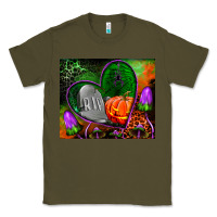 Army Green halloween heart mouse pad Classic Tee - BundleAndBundleShop