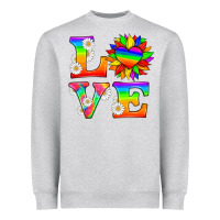 Heather Grey love and sunflower Heavyweight Sweatshirt - HRA Design Shop
