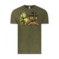 Vintage Olive All I Want For Christmas Is A Unicorn Vintage Tee - FaDigitalArtStudio