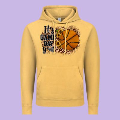 It's Game Day Y'all Basketball Vintage Hoodie Designed By Jahusdesignshop