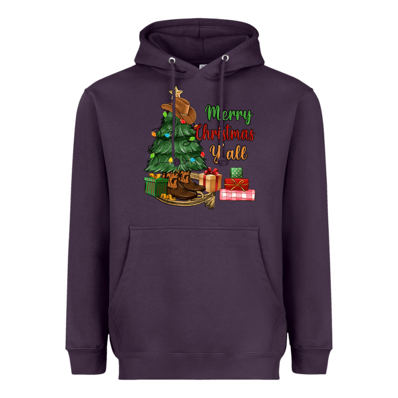 Merry Christmas Y'all Heavyweight Hoodie by MaliasSmallBusiness | Teevron