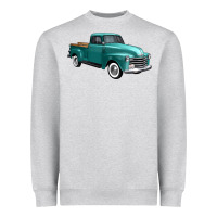 Heather Grey western truck right 34 view Heavyweight Sweatshirt - FaDigitalArtStudio