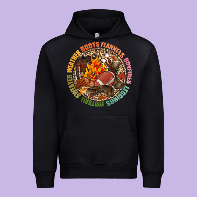 Boots Flannels Bonfires Leggins Football Urban Hoodie Designed By Nancycooperartshop