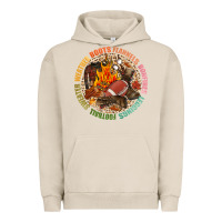 Pigment French Oak Boots flannels bonfires leggins football Urban Hoodie - NancyCooperArtShop
