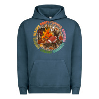 Pigment Midnight Navy Boots flannels bonfires leggins football Urban Hoodie - NancyCooperArtShop