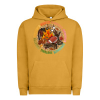 Pigment Peanut Butter Boots flannels bonfires leggins football Urban Hoodie - NancyCooperArtShop