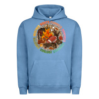 Pigment Pebble Blue Boots flannels bonfires leggins football Urban Hoodie - NancyCooperArtShop