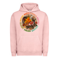 Pigment Salmon Boots flannels bonfires leggins football Urban Hoodie - NancyCooperArtShop
