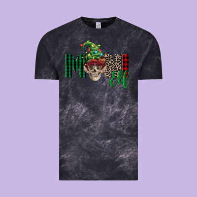 Boy Mini Elf Skull Vintage Tee Designed By Fadigitalartstudio