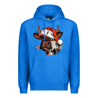True Royal Christmas cow with antlers Premium Hoodie - Jasminsmagicworld