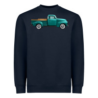 Navy western truck right side view Heavyweight Sweatshirt - FaDigitalArtStudio