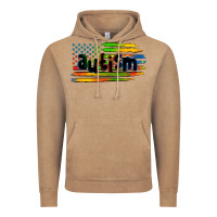 Vintage Coffee autism american flag Vintage Hoodie - Zillion Design Studio