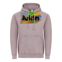 Vintage Zinc autism american flag Vintage Hoodie - Zillion Design Studio