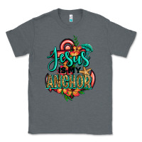 Charcoal Heather jesus is my anchor Classic Tee - Jasminsmagicworld