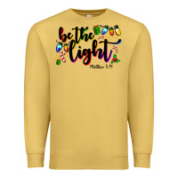 Antique Gold be the light matthew 5 14 Premium Sweatshirt - MaliasSmallBusiness