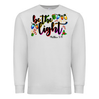 Dove Grey be the light matthew 5 14 Premium Sweatshirt - MaliasSmallBusiness