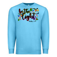Ocean Blue be the light matthew 5 14 Premium Sweatshirt - MaliasSmallBusiness