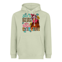 Matcha just a girl who loves chickens Heavyweight Hoodie - NancyCooperArtShop