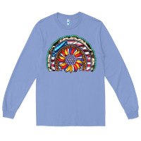 Colony Blue sunflower american flag leopard gemstone cowhide rainbow Long Sleeve Tee - Artiststas