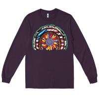 Plum sunflower american flag leopard gemstone cowhide rainbow Long Sleeve Tee - Artiststas