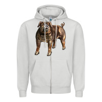 Dove Grey Duroc Pig Zipper Hoodie - LillyAllenDesigns