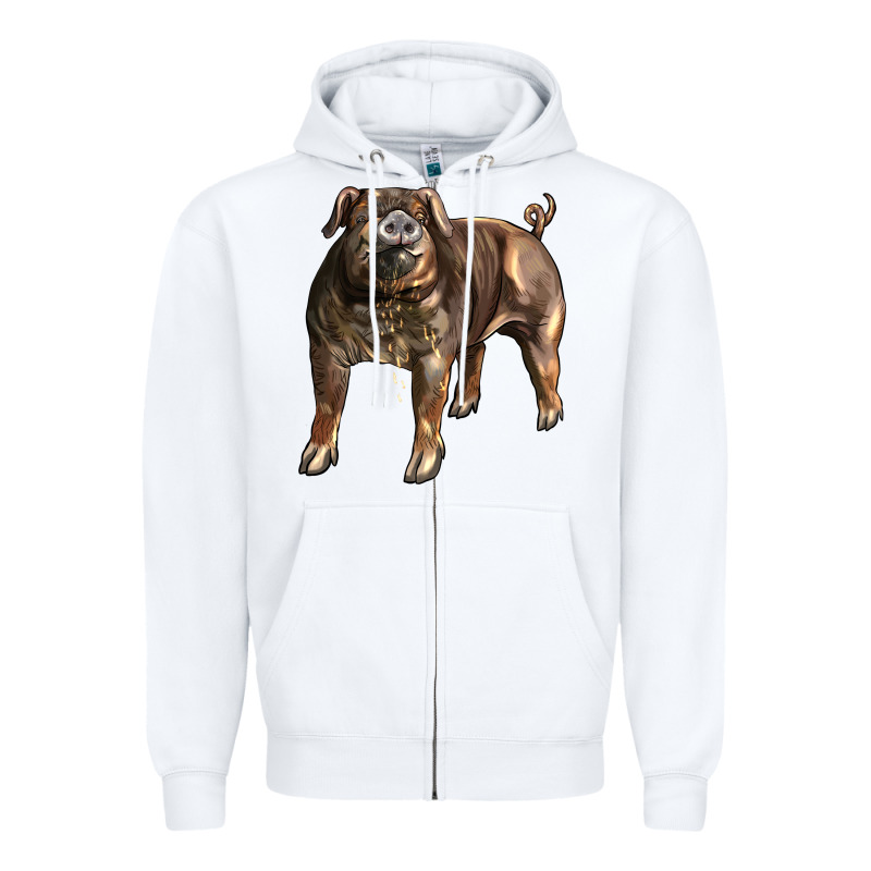 Duroc Pig Zipper Hoodie by LillyAllenDesigns | Teevron