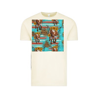 Vintage Arctic longhorn bull seamless pattern Vintage Tee - HRA Design Shop
