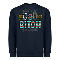 Navy Behind Every Bad Bitch is a Carseat Heavyweight Sweatshirt - CowhideDigitalArt