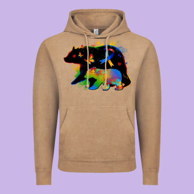 Autism Mama Bear Vintage Hoodie Designed By Zillion Design Studio