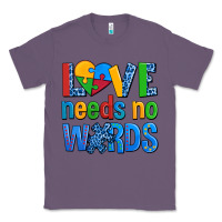 Lavender love needs no words autism Classic Tee - AdoDesignShop