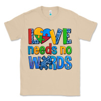 Mushroom love needs no words autism Classic Tee - AdoDesignShop
