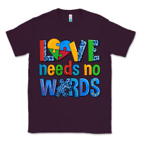 Plum love needs no words autism Classic Tee - AdoDesignShop