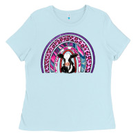 Baby Blue rainbow cow Ladies Tee - AdoDesignShop
