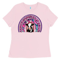 Bubblegum Pink rainbow cow Ladies Tee - AdoDesignShop