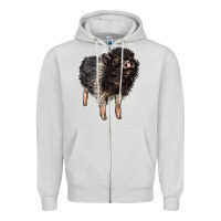 Dove Grey Baby Hampshire Pig Zipper Hoodie - LillyAllenDesigns
