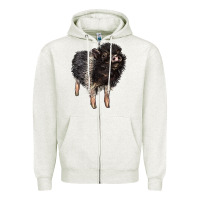 Oatmeal Heather Baby Hampshire Pig Zipper Hoodie - LillyAllenDesigns