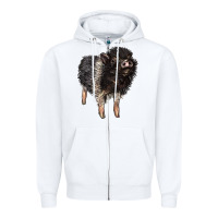 White Baby Hampshire Pig Zipper Hoodie - LillyAllenDesigns
