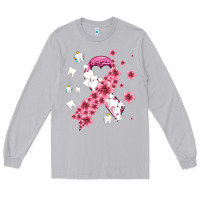 Moon Dust teeth and flower cancer ribbon Long Sleeve Tee - AdoDesignShop
