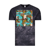 Cloud Black charolais cow seamless pattern Vintage Tee - HRA Design Shop